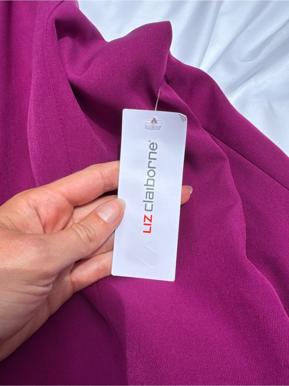 Liz Claiborne Magenta Double-Breasted Blazer - Picture 3 of 5